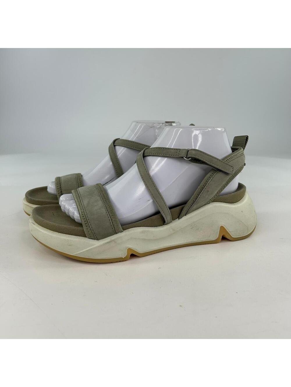 Ecco Womens Chunky Sport Sandals US 8.5 Green Platform Strappy Shoes - Picture 4 of 13